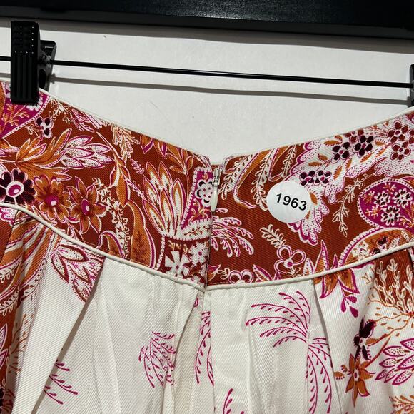 Anthropologie Pleated Ballon Floral Boho Pants Multicolor US 10 30"x26" - Picture 12 of 13